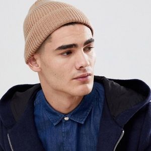 ASOS tan fisherman beanie